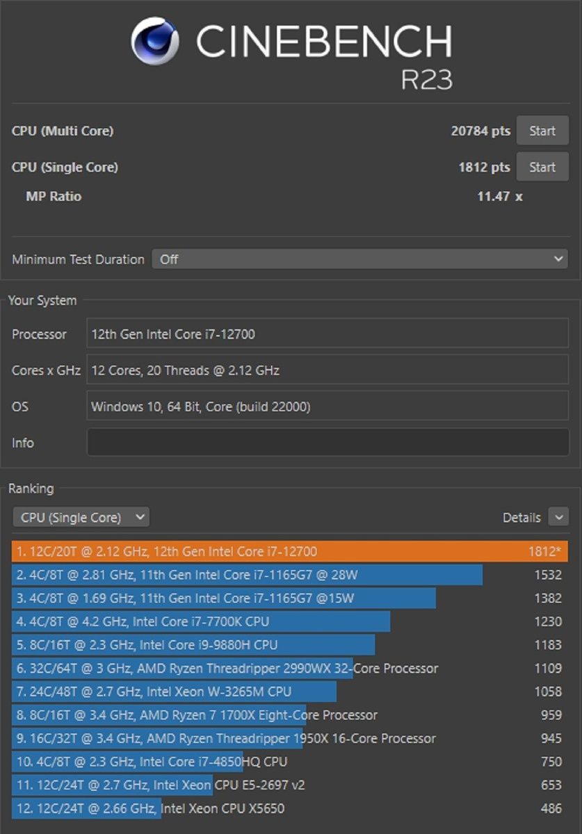 動作OK Intel Core i7-12700 CPU Core i7 12700（無印）ベンチマークレビュー：同じ値段でRyzen 7