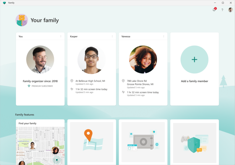Family app in Windows 11