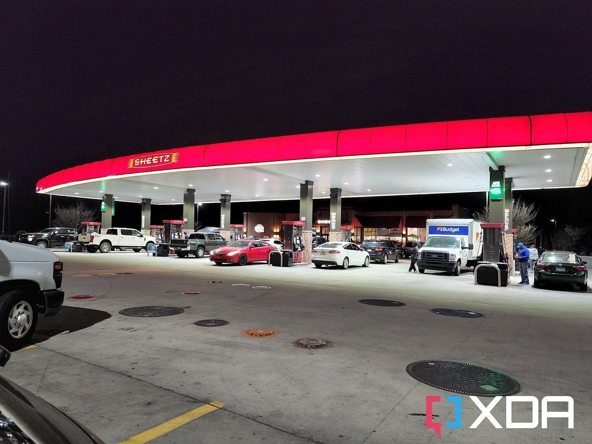Photo of a gas station