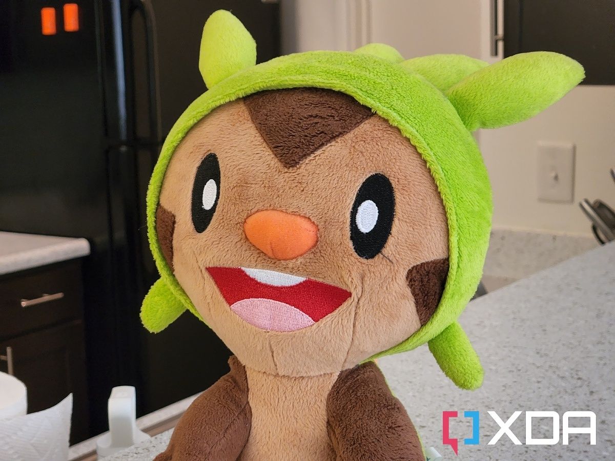 Photo of a Chespin plush with no blur effect