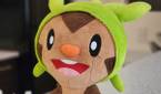 Photo of a Chespin plush with a blur effect