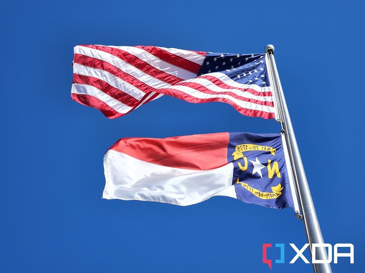 Photo of US and North Carolina flags