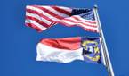 Photo of US and North Carolina flags