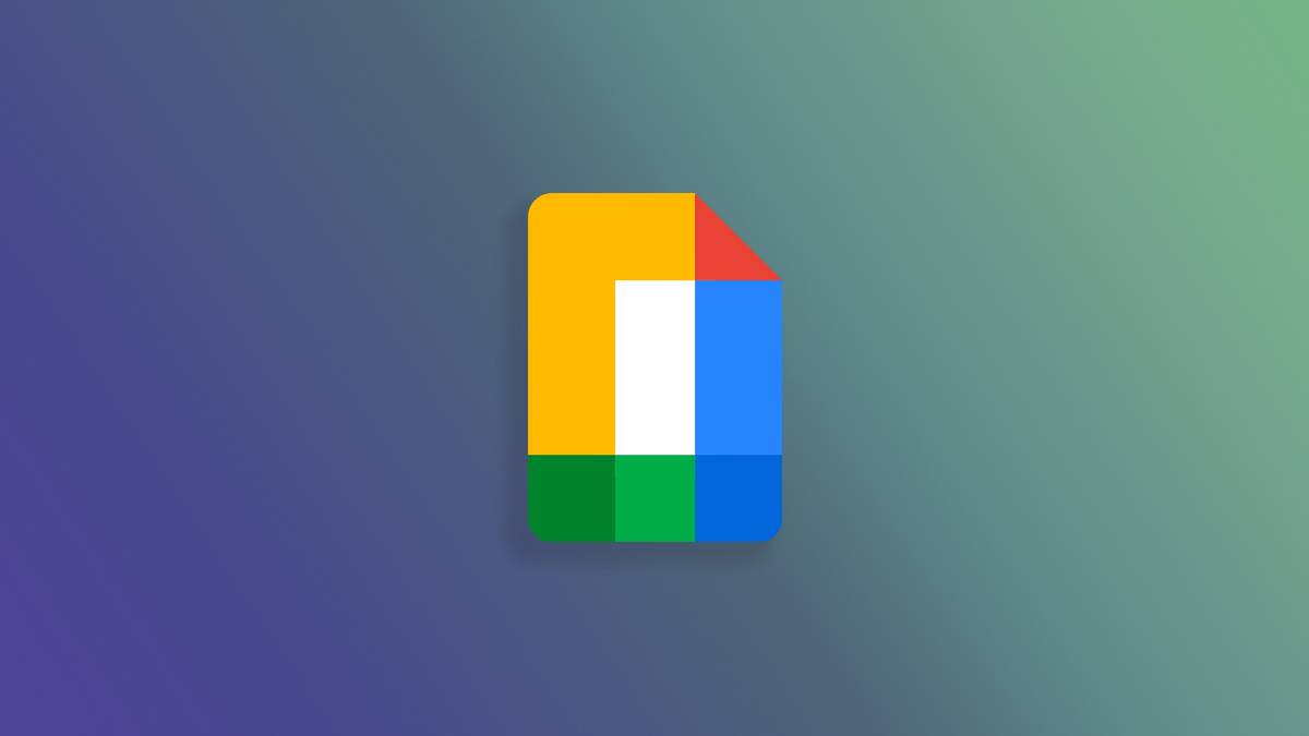 Google Docs logo on gradient background