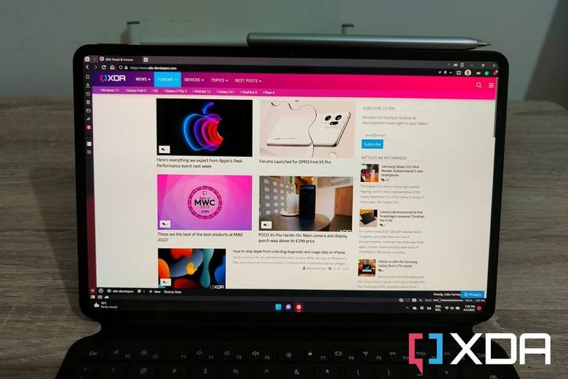 Front view of the HUAWEI MateBook E