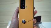 Honor Magic V orange leather back