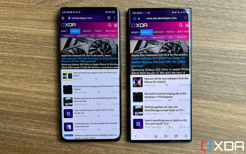 Galaxy S22 Ultra and Xiaomi 12 Pro 