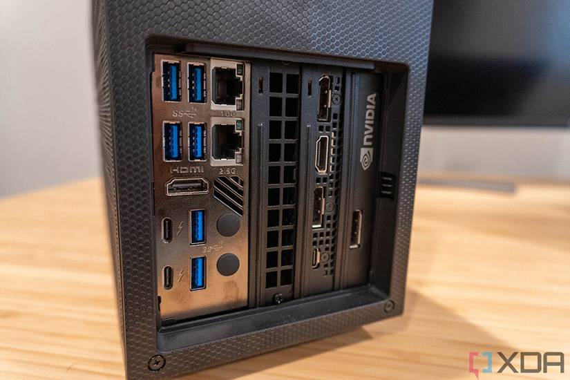 Rear view of Intel NUC 12 Extreme