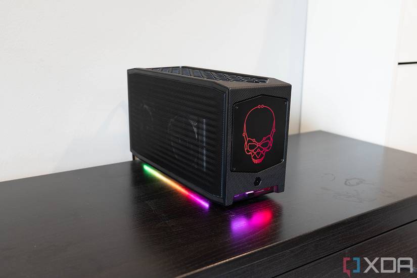 Angled view of Intel NUC 12 Extreme