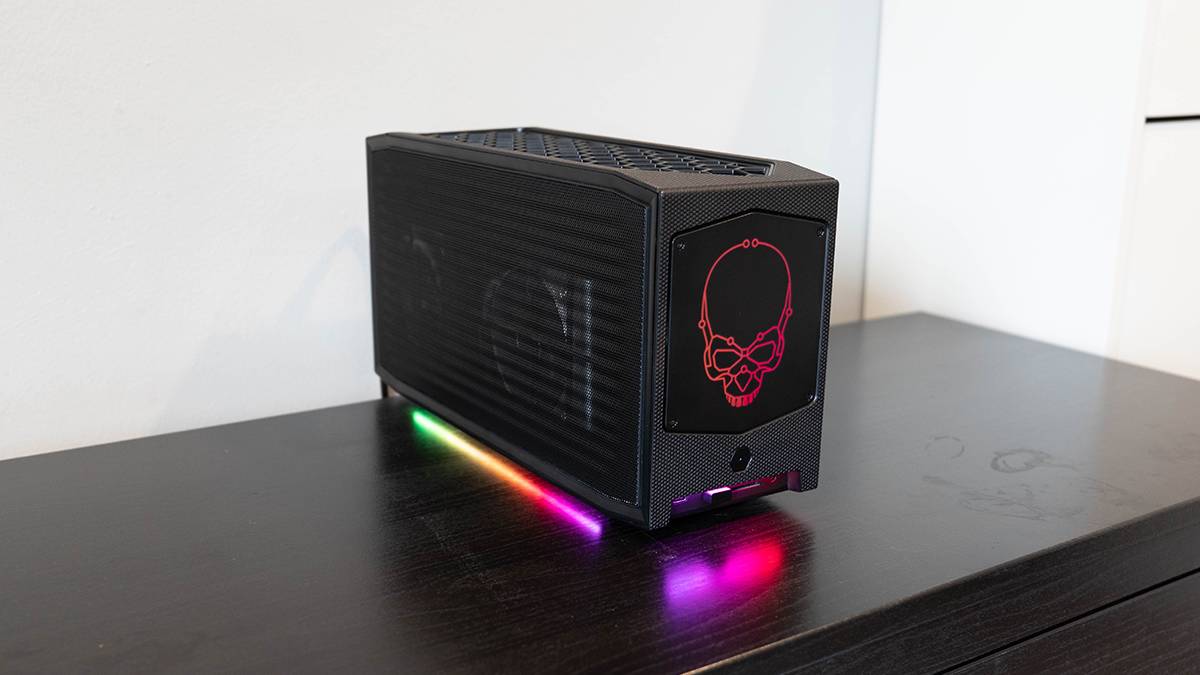 Angled view of Intel NUC 12 Extreme