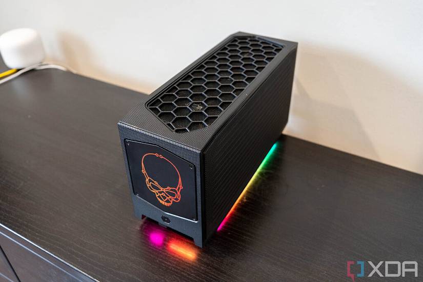 Angled view of Intel NUC 12 Extreme