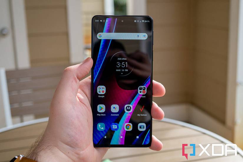 Front of Moto Edge Plus