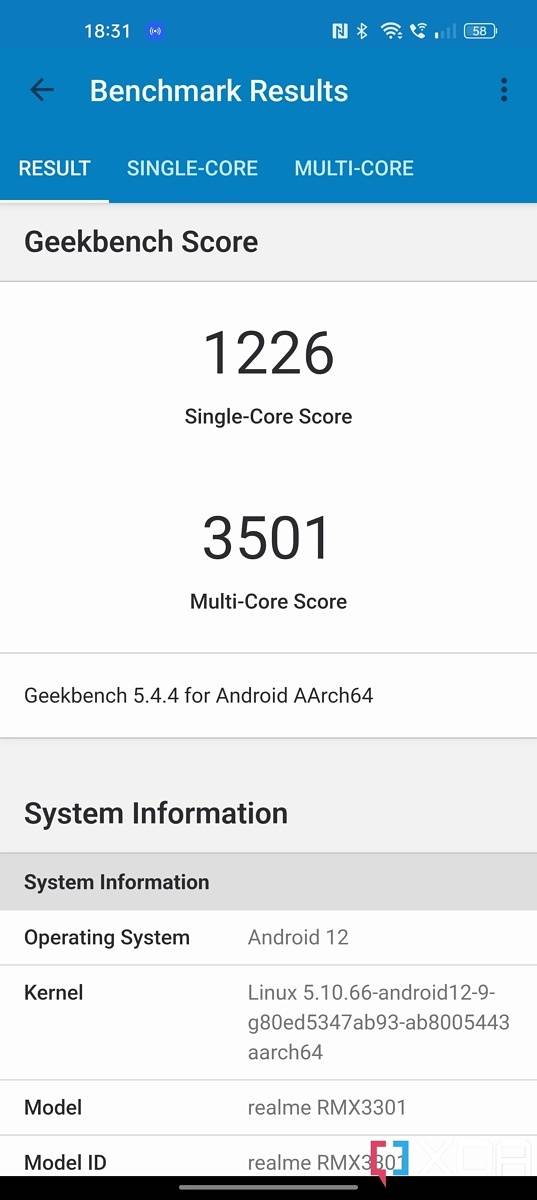 Geekbench 5 results from the Realme GT 2 Pro