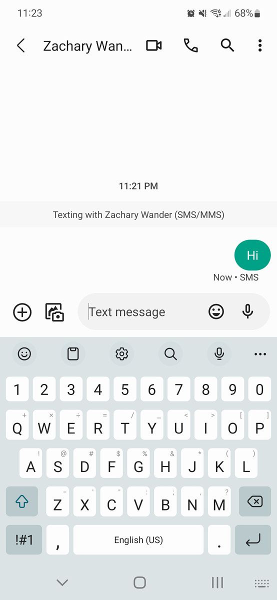 Google Messages on Galaxy S22