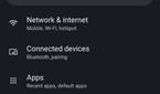 Settings app on Moto Edge Plus