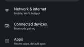 Settings app on Moto Edge Plus