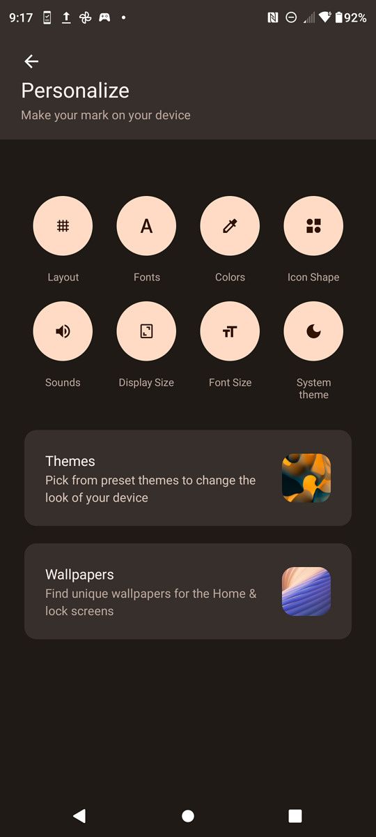 Personalize menu on Moto Edge Plus