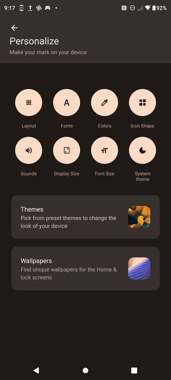 Personalize menu on Moto Edge Plus