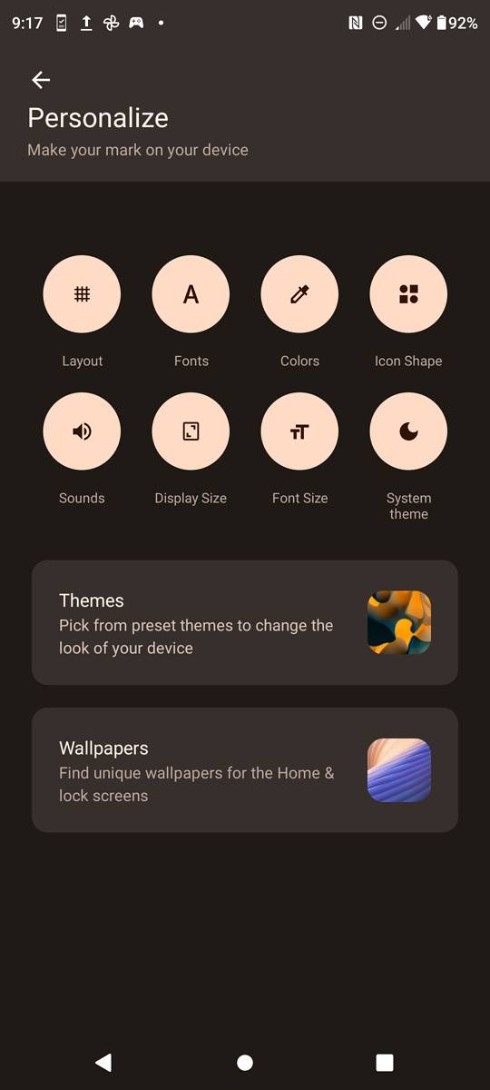 Personalize menu on Moto Edge Plus