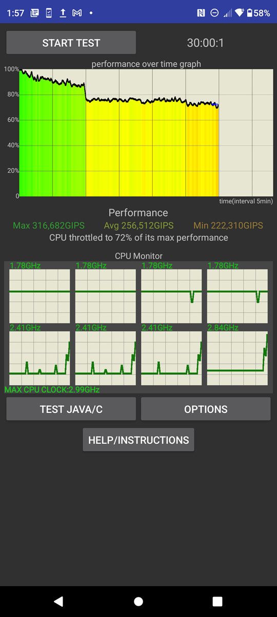 CPU Throttling Test on Moto Edge Plus