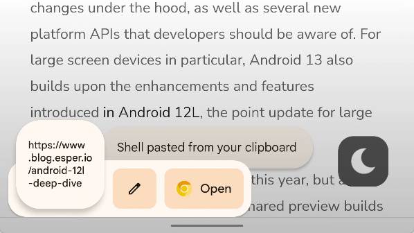 New clipboard popup