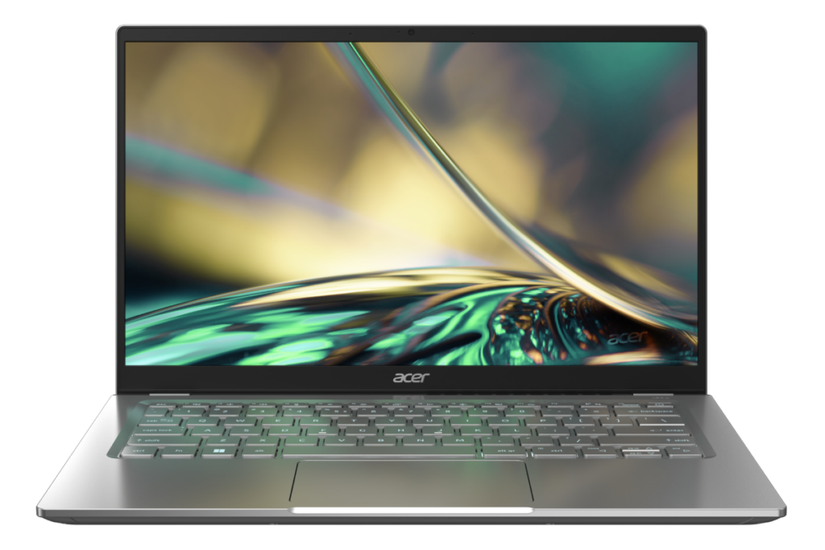 Acer Swift 3 laptop seen from the front with the lid open