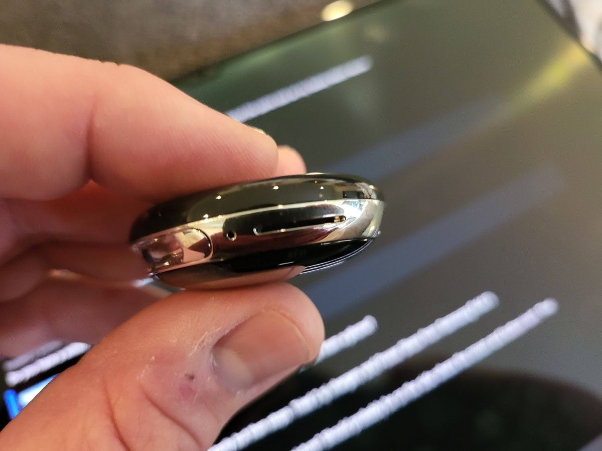 Leaked Pixel Watch live image speaker grille close up
