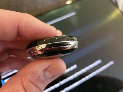 Leaked Pixel Watch live image speaker grille close up