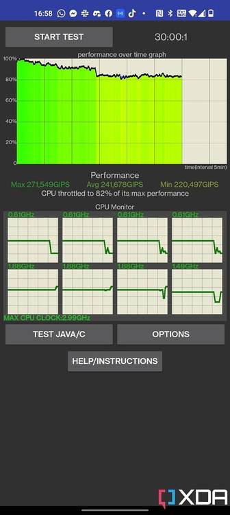OnePlus10 Pro sustained test cpu throttling pro gamer mode