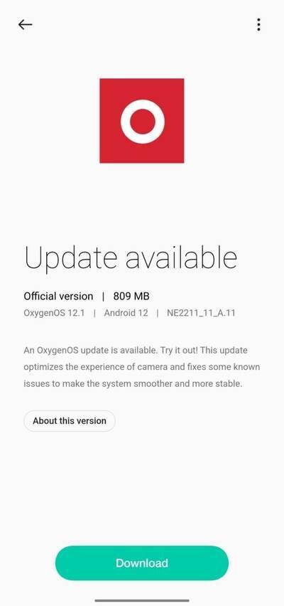 OnePlus 10 Pro India A.11 OTA