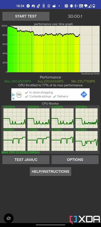 oneplus 10 pro cpu throttling test untouched app