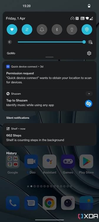 OxygenOS 12.1 notifications
