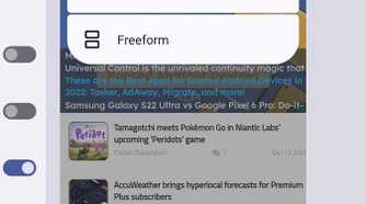 Freeform mode on Android