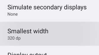 Smallest width setting