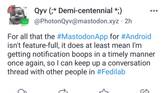 Mastodon app screenshot