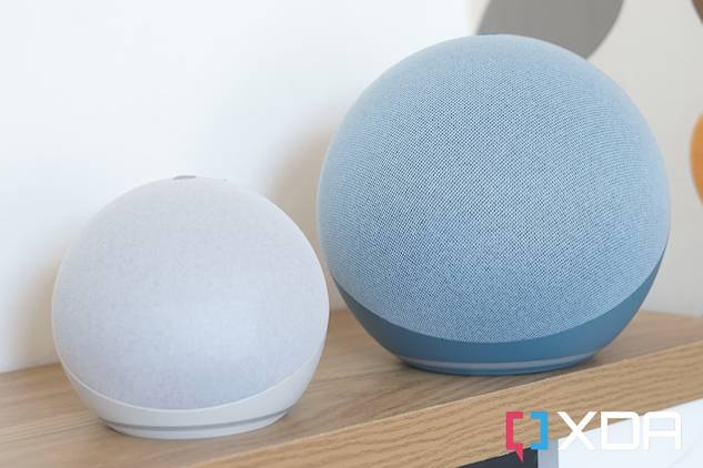 Amazon Echo and Echo Dot on a table