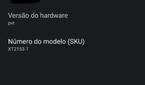 Software version section of Motorola Edge 20 Pro in Portuguese