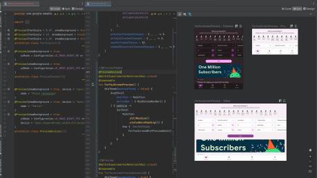 Android Studio Dolphin Beta Multipreview annotations
