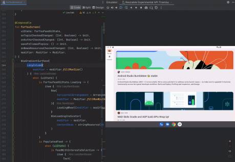 Android Studio Electric Eel Canary Live Edit on emulator