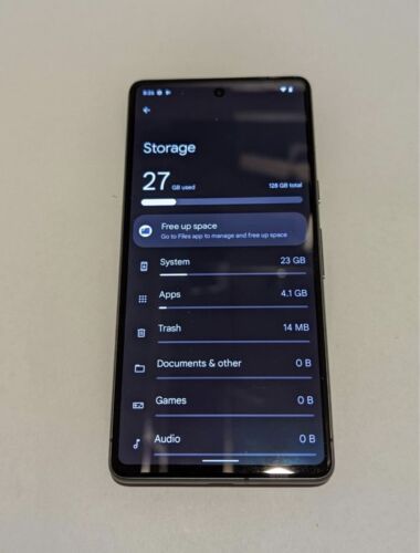 Google Pixel 7 Pro storage screen