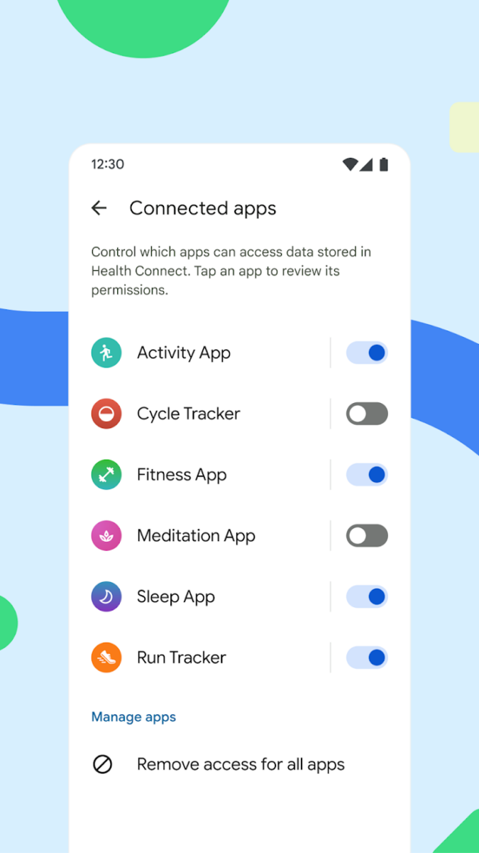 Health Connect connected apps