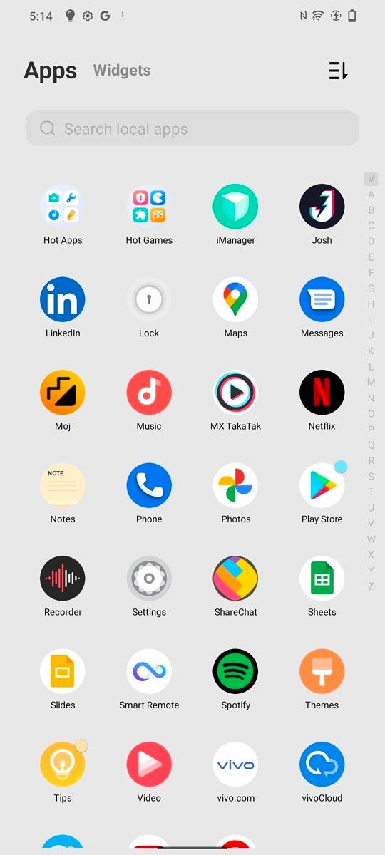 Screenshot of Funtouch OS on the Vivo X80 Pro, showcasing the bloatware situation