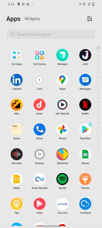 Screenshot of Funtouch OS on the Vivo X80 Pro, showcasing the bloatware situation