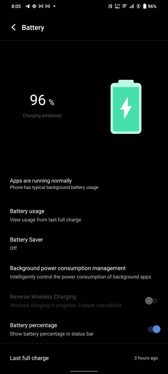 Funtouch OS Battery Settings screen