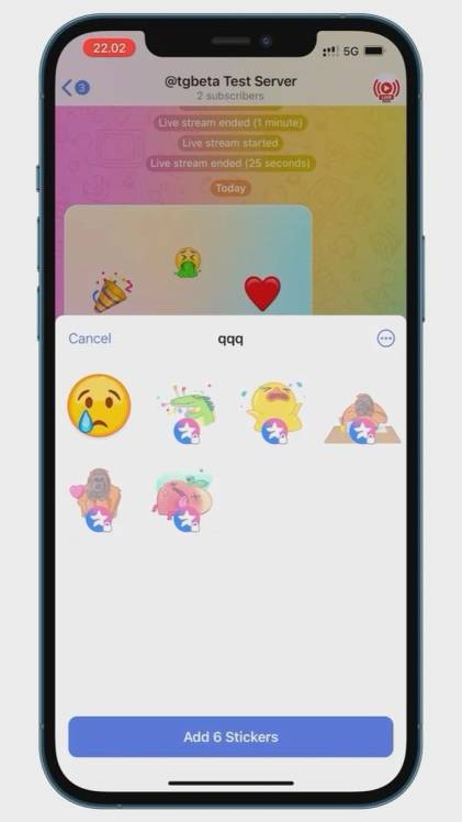 Telegram Premium stickers