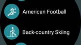 A carousel of sports modes in Adidas Running Wear Os app