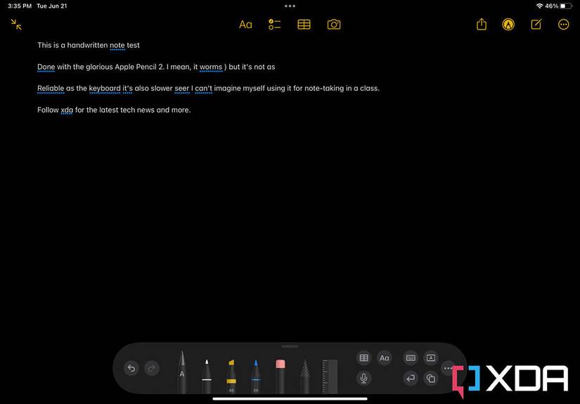 Apple Pencil 2 notes