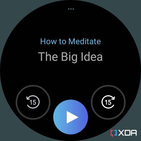 A story being played in Clam Wear OS app