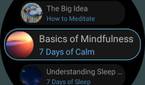 List of stories in Calm Wear OS app