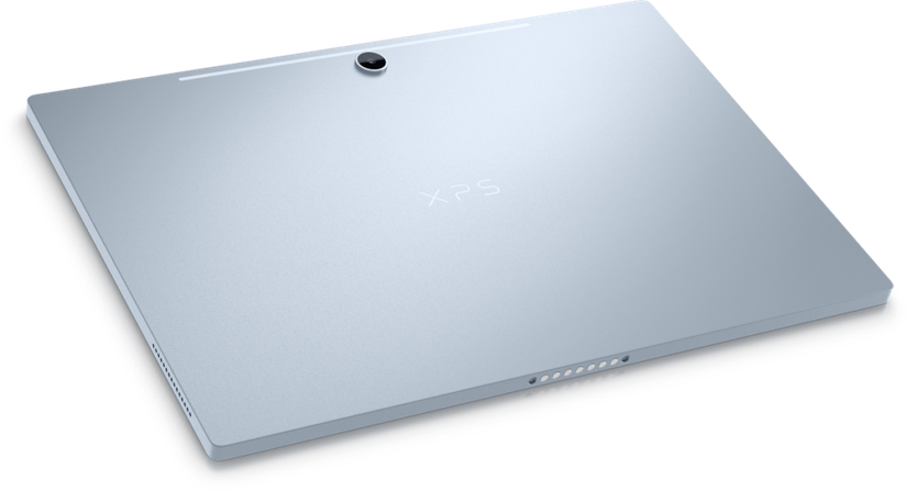 Dell XPS 13 2-in-1 2022 rear view in Sky Blue